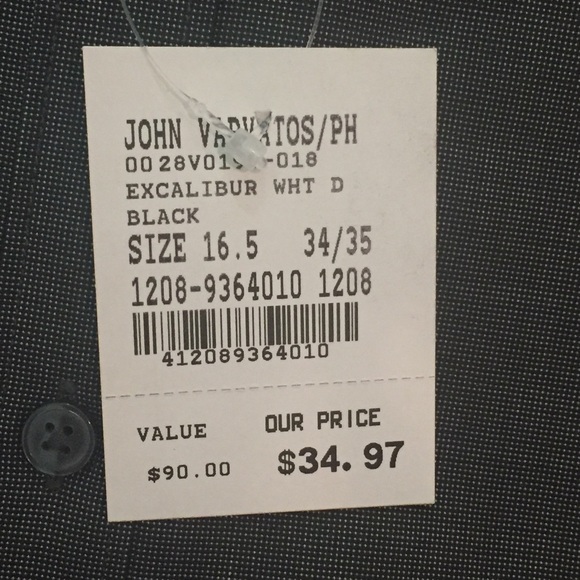 Black mini polka dot long sleeve button down shirt - Picture 5 of 5